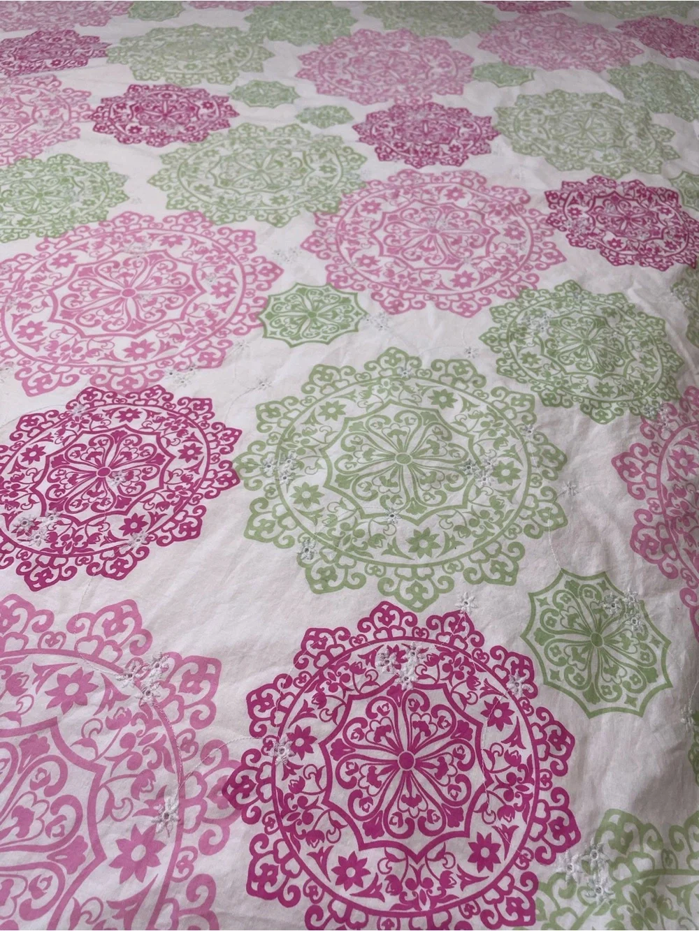 Tommy Hilfiger Kids Pink & Green Twin Duvet Cover